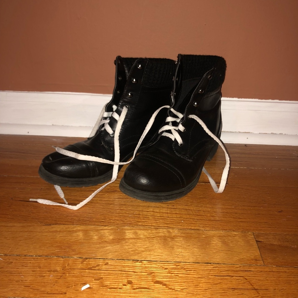 Black Combat Boots 👢